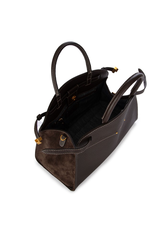 damen schultertasche gianni chiarini farah dunkelbraun