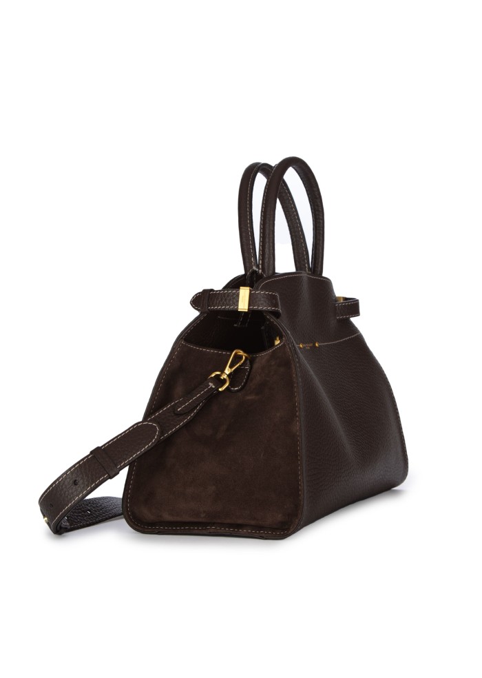 damen schultertasche gianni chiarini farah dunkelbraun