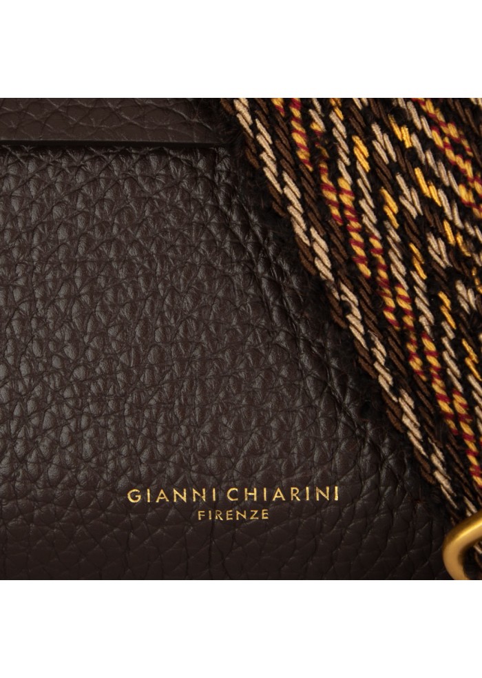 womens shoulder bag gianni chiarini helena round dark brown