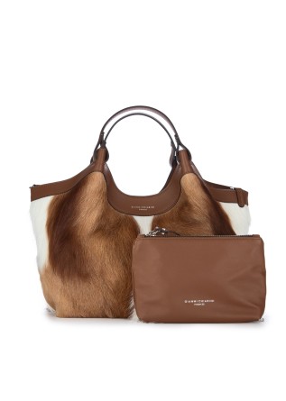 herren handtasche gianni chiarini dua naturale braun weiss