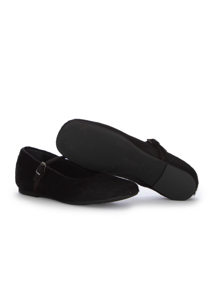 womens ballet flats poeve cavallino black