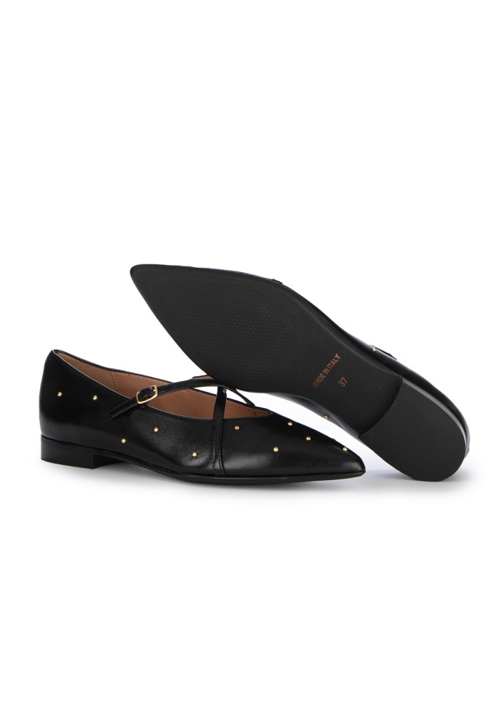 damen mary jane ballerinas il borgo firenze ziernieten schwarz