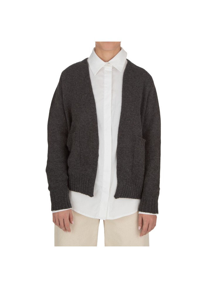 damen cardigan riviera cashmere taschen dunkelgrau