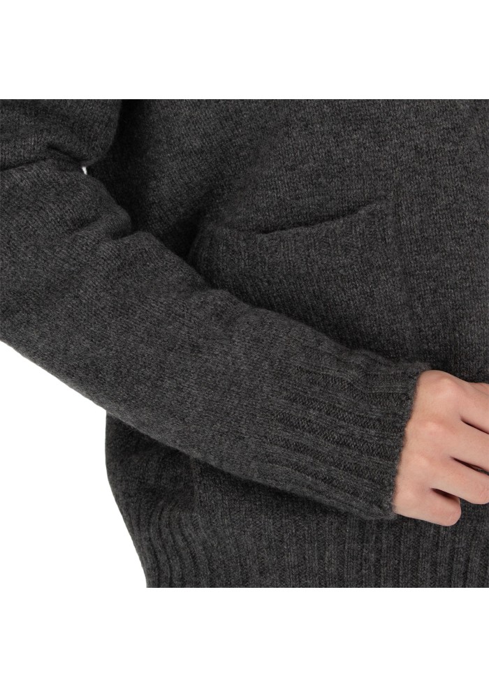 damen cardigan riviera cashmere taschen dunkelgrau