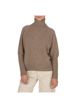 bolero donna riviera cashmere collo alto marrone