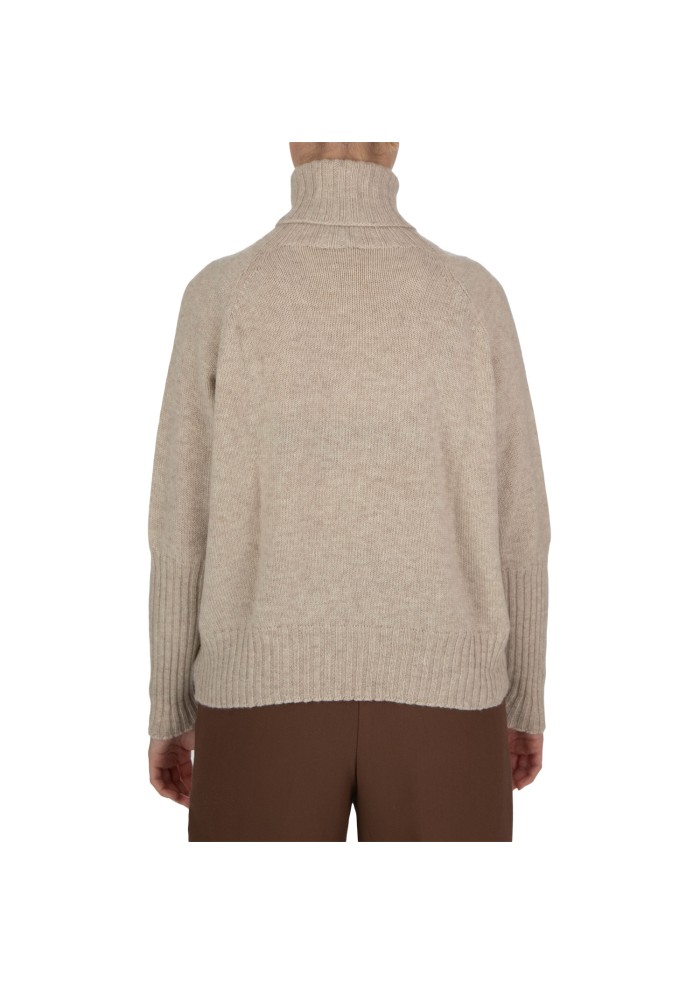 bolero donna riviera cashmere collo alto beige