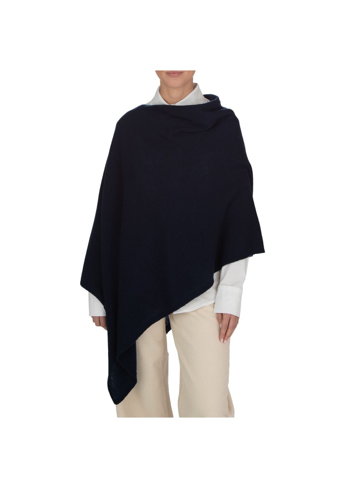 mantellina donna riviera cashmere rasata blu notturno
