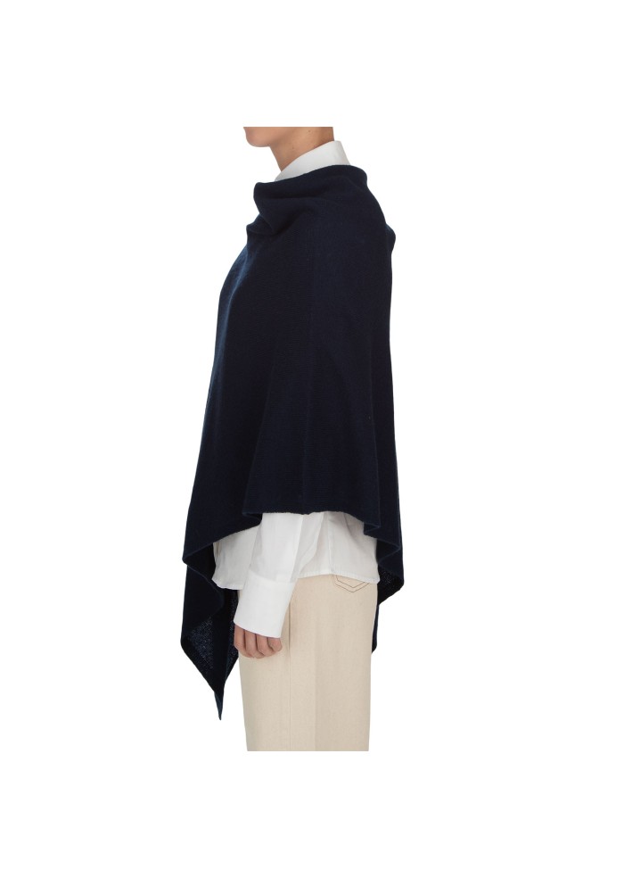 mantellina donna riviera cashmere rasata blu notturno