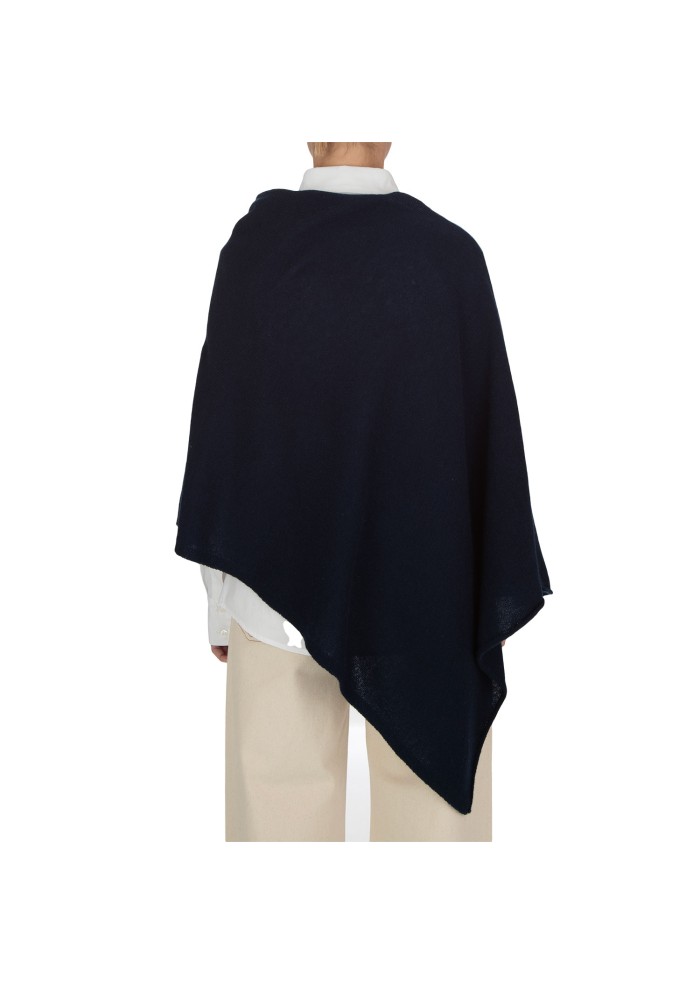 mantellina donna riviera cashmere rasata blu notturno