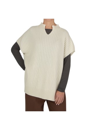 damen poncho riviera cashmere rippstrickmuster cremeweiss