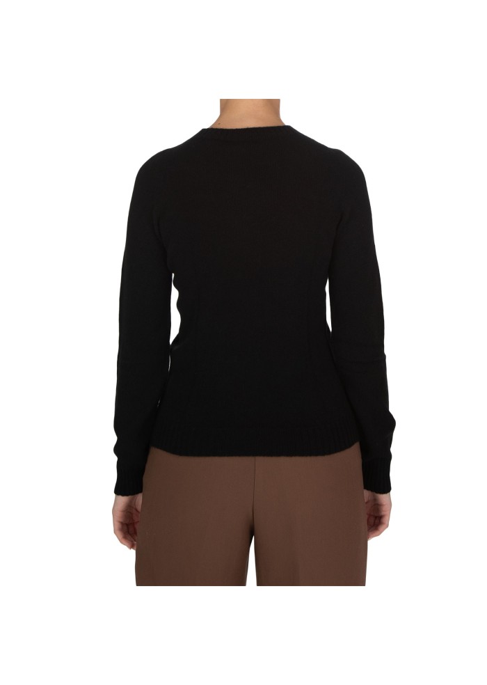 maglione donna riviera cashmere girocollo portofino nero