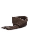 RIVIERA CASHMERE | COLLAR SCARF VIRGOLA BROWN BICOLOR