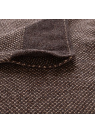 RIVIERA CASHMERE | COLLAR SCARF VIRGOLA BROWN BICOLOR