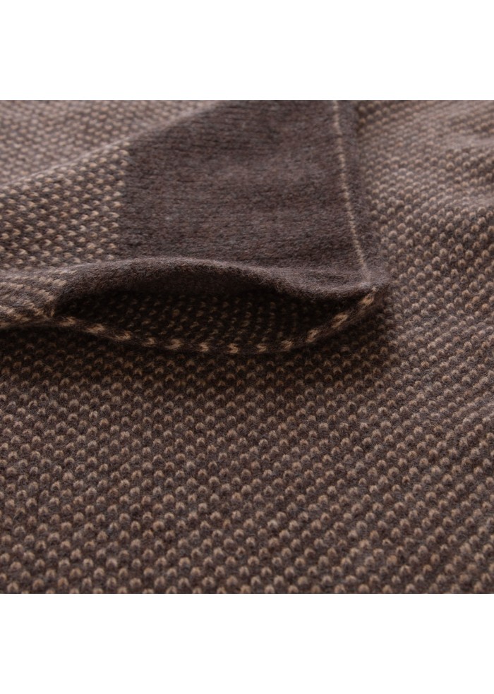 collar scarf riviera cashmere virgola brown bicolor