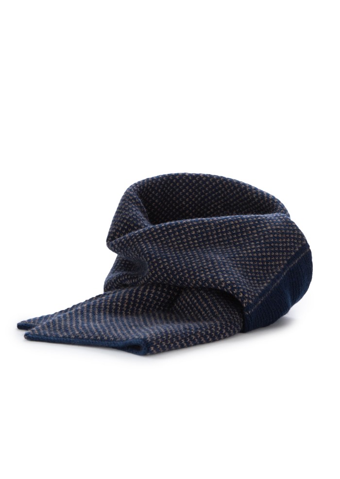 collar scarf riviera cashmere virgola blue brown