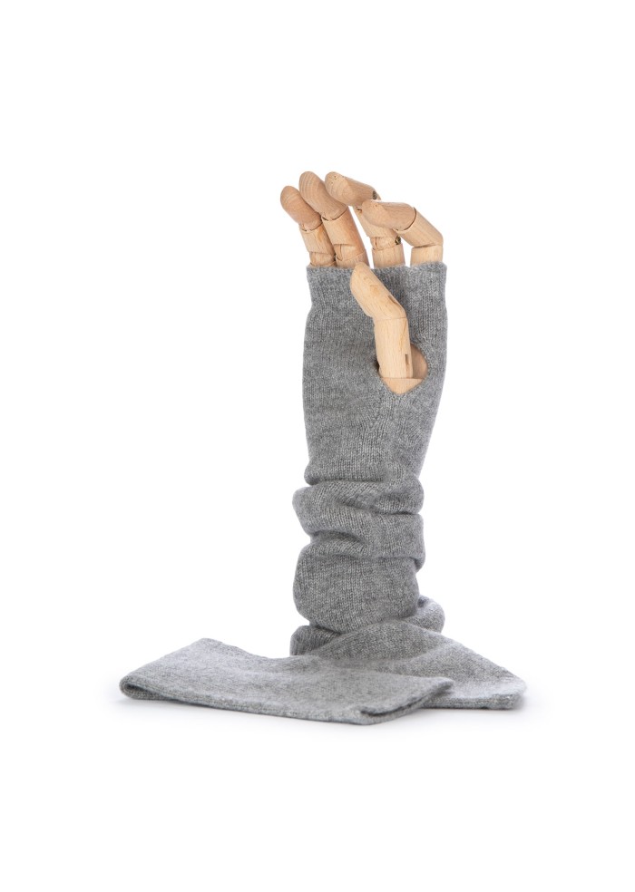 damen armstulpen riviera cashmere schwer grau