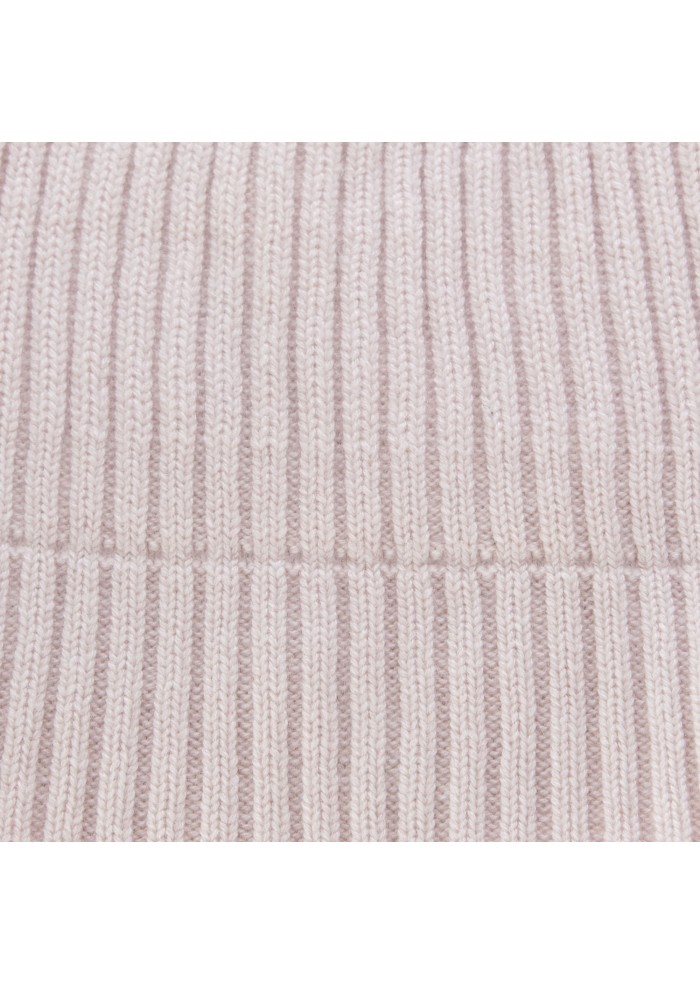 unisex mutze riviera cashmere rippenstrick altrosa