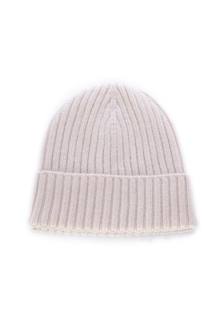 unisex mutze riviera cashmere rippenstrick altrosa