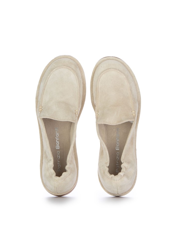 mocassini donna patrizia bonfanti college suede beige