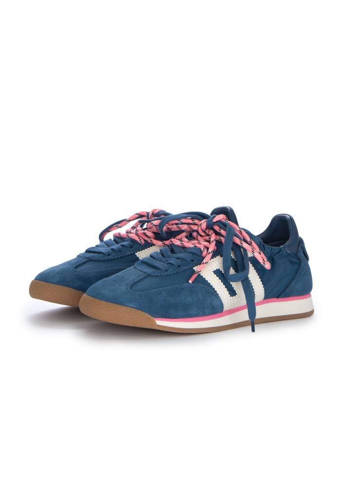 damen sneaker back 70 rocket blau rosa