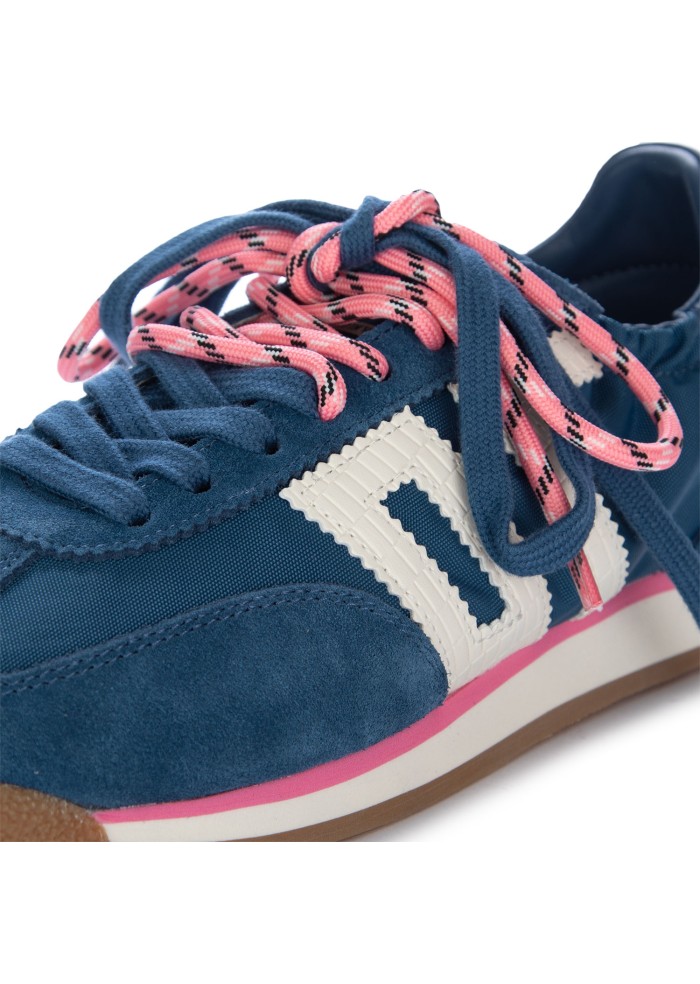 damen sneaker back 70 rocket blau rosa