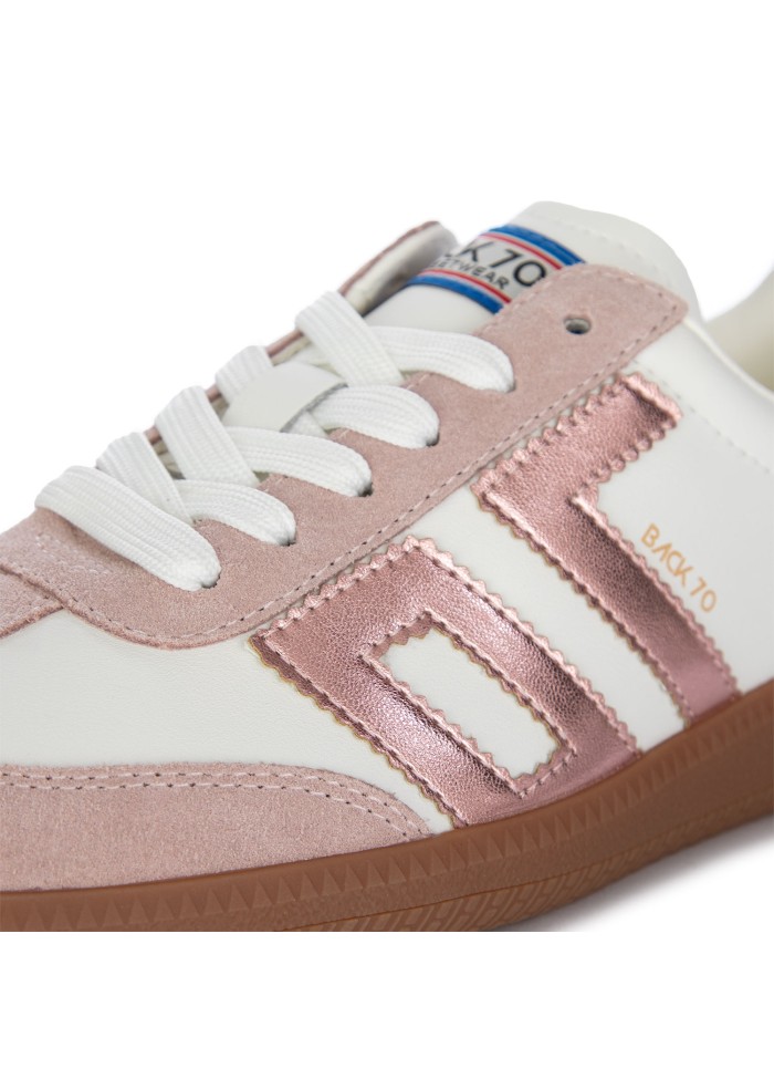 damen sneaker back 70 cloud metallic nude weiss rosa
