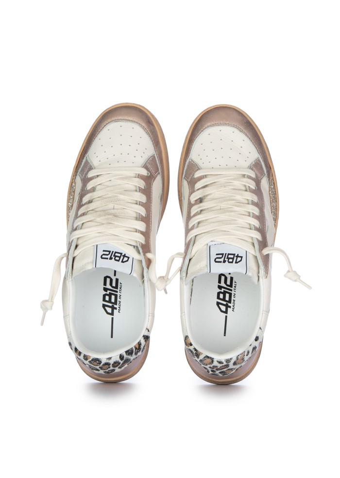 damen sneaker 4b12 playnew weiss mettalic rosa