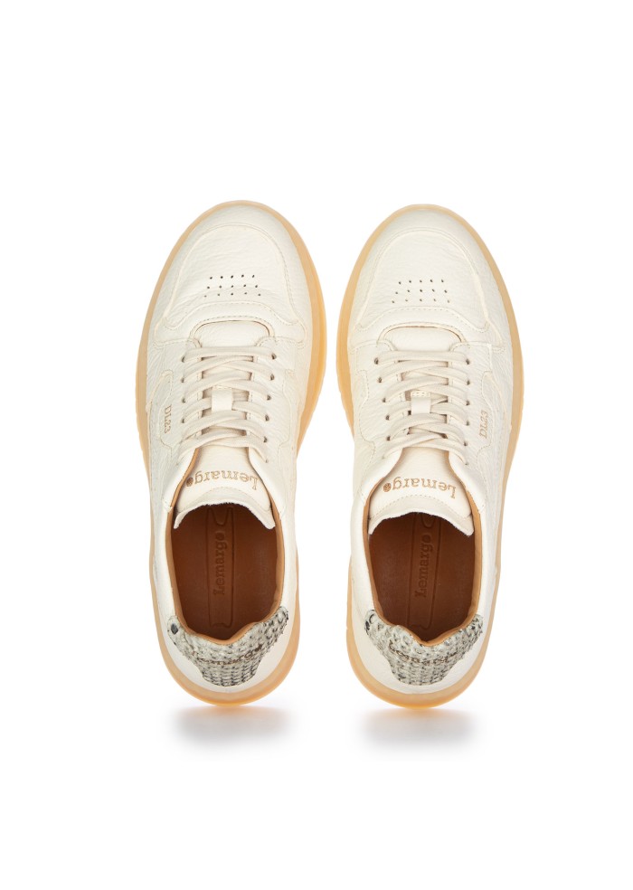 sneakers donna lemargo cervo bianco panna
