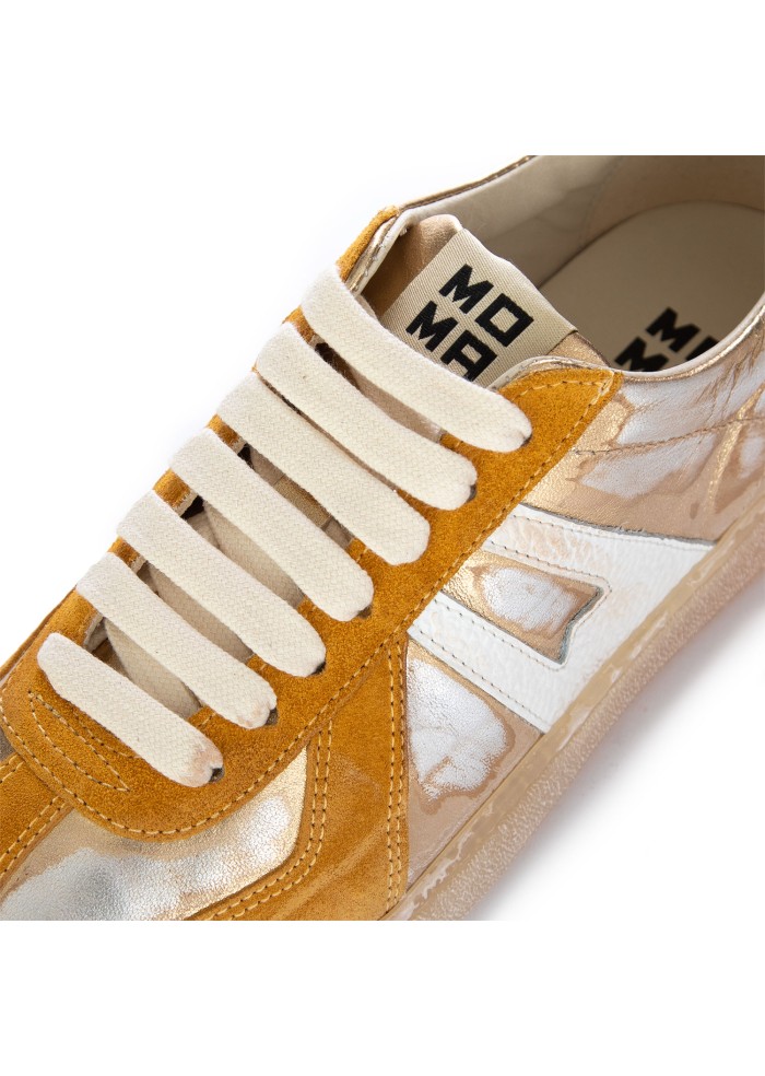 sneakers donna moma vari giallo senape platino