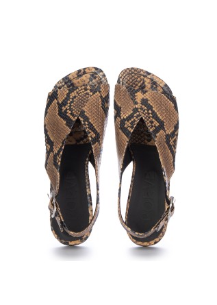 POEVE | SANDALI CHRISTIN DIAMANTE MARRONE NERO