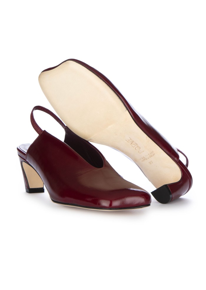 womens slingbacks pumps poeve venice rubino bordeaux