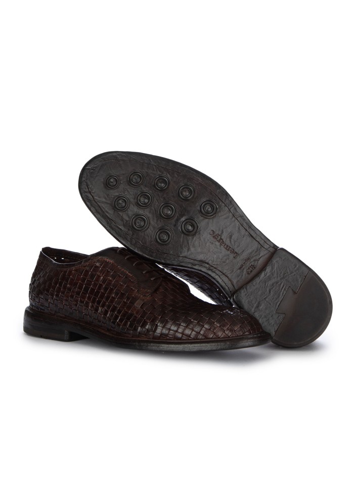 mens lace up shoes lemargo woven brown