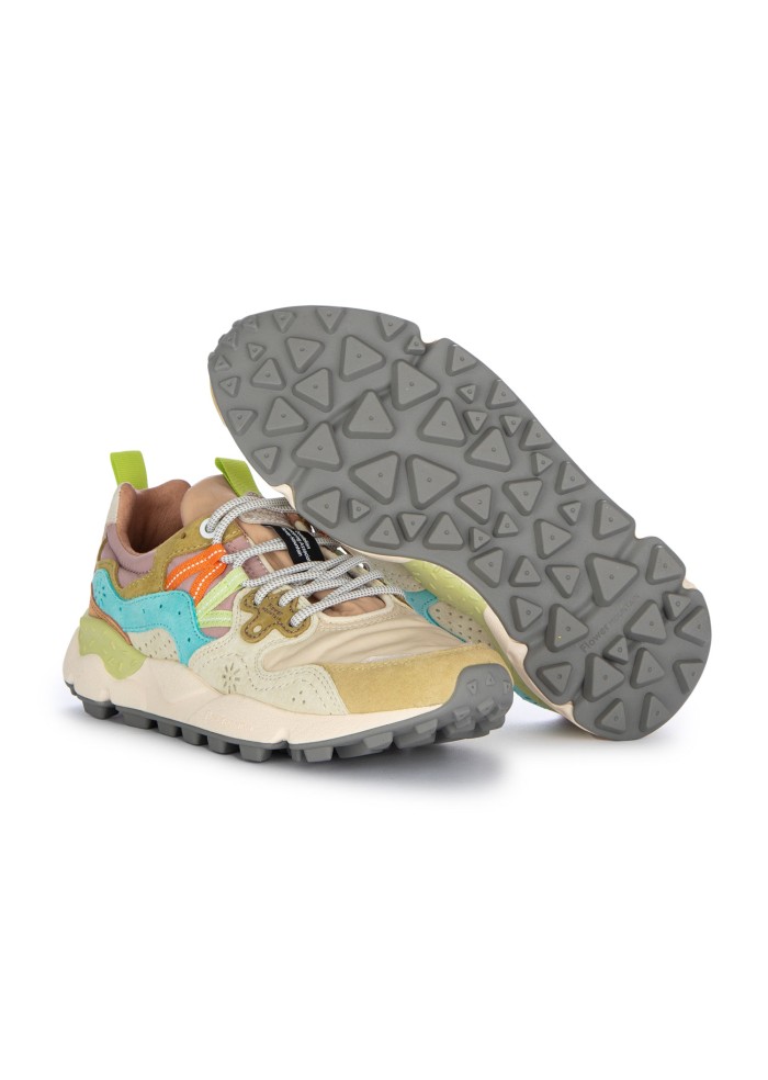 sneakers donna flower mountain yamano 3 beige multicolor