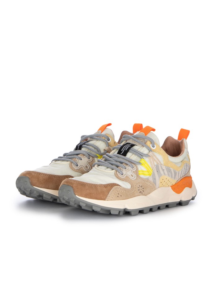 sneakers donna flower mountain yamano 3 bianco crema marrone
