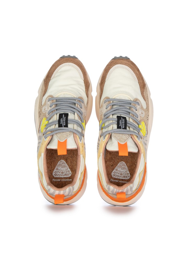 sneakers donna flower mountain yamano 3 bianco crema marrone