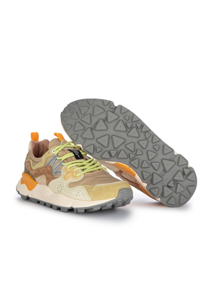 sneakers uomo flower mountain yamano 3 beige giallo