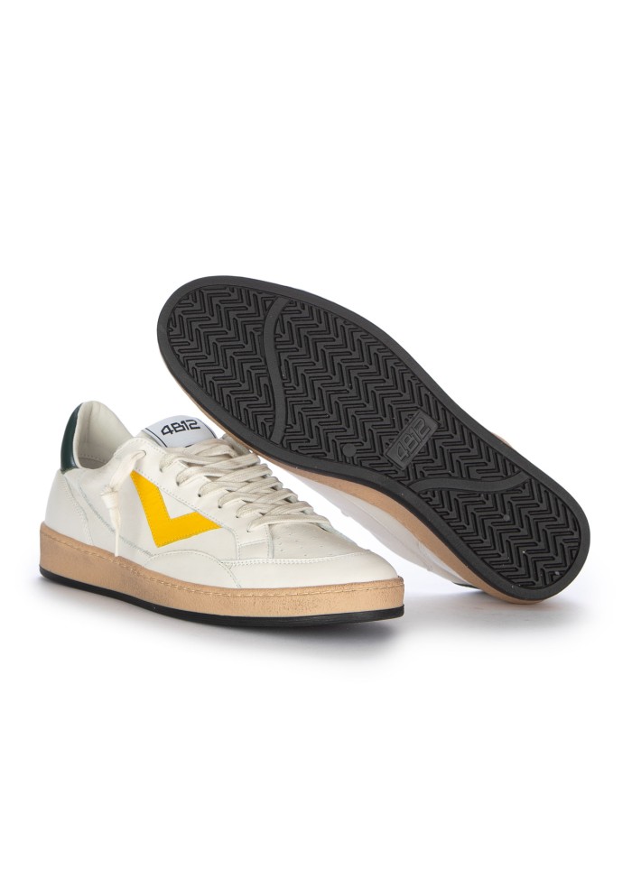 sneakers uomo 4b12 playnew bianco giallo