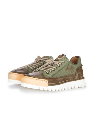 sneakers uomo bng real shoes la salvia canvas verde marrone