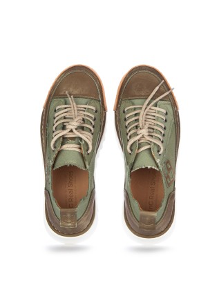 BNG REAL SHOES | SNEAKERS LA SALVIA CANVAS GREEN BROWN