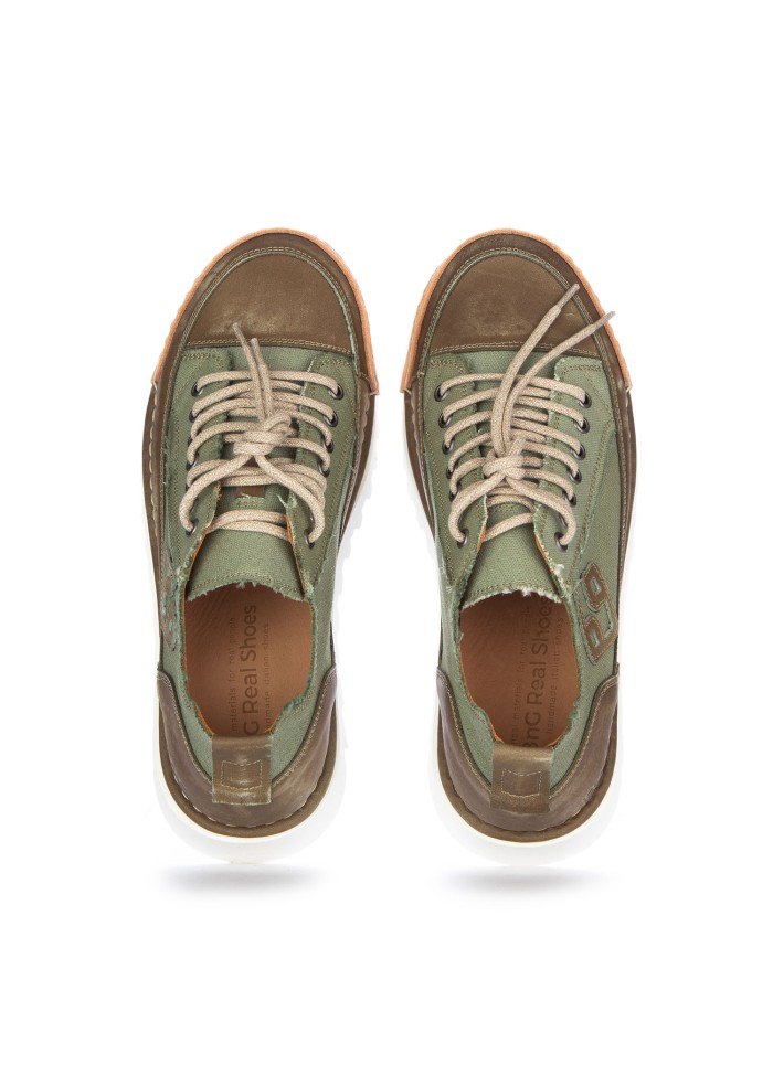herren sneaker bng real shoes la salvia canvas grun braun