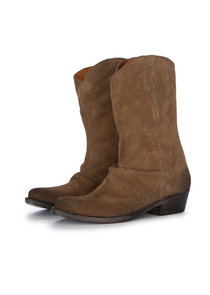 stivaletti texani donna keep camoscio marrone cacao