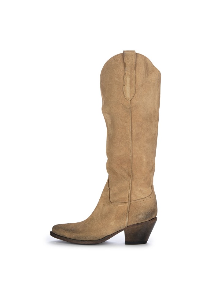stivali texani donna keep camoscio sabbia