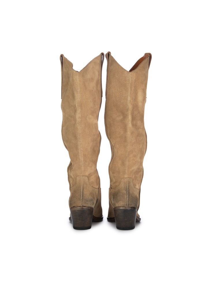 damen texan stiefel keep wildleder sand