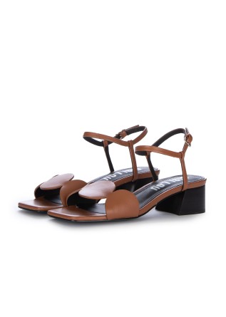 womens heeled sandals bibi lou onami brown