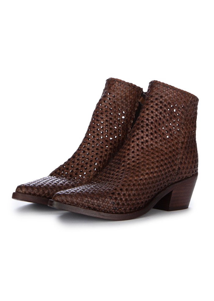 womens ankle boots zolfo melody chair woven brown