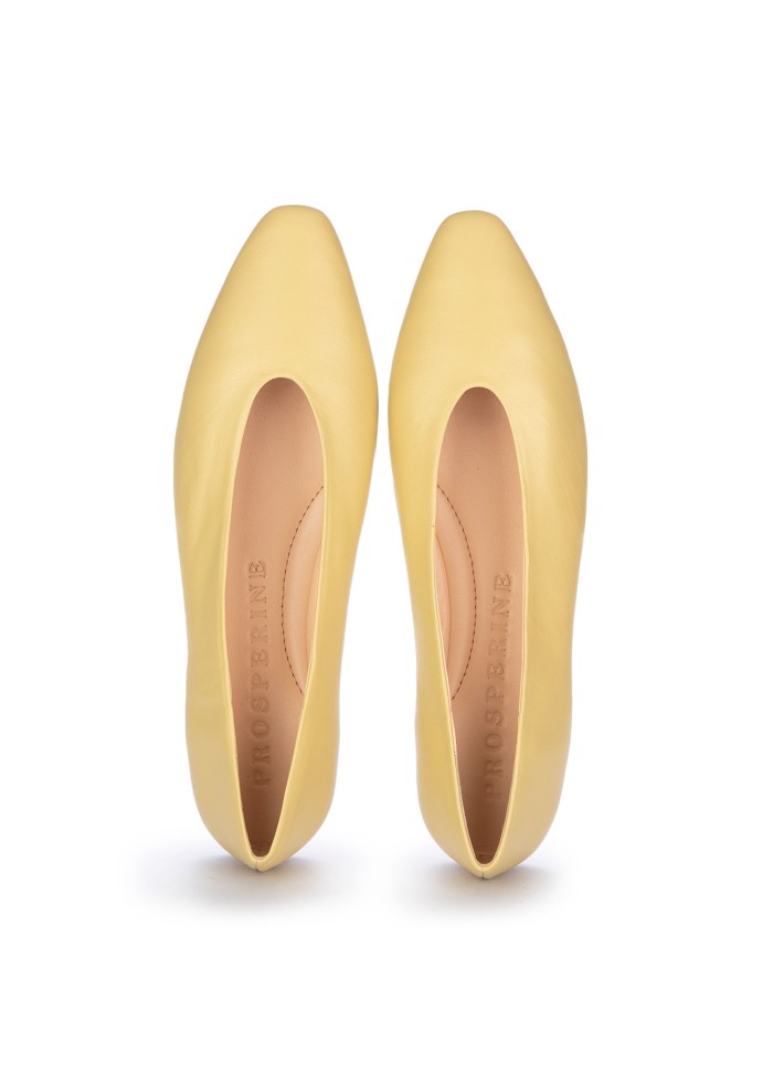 ballerine donna prosperine pelle liscia giallo
