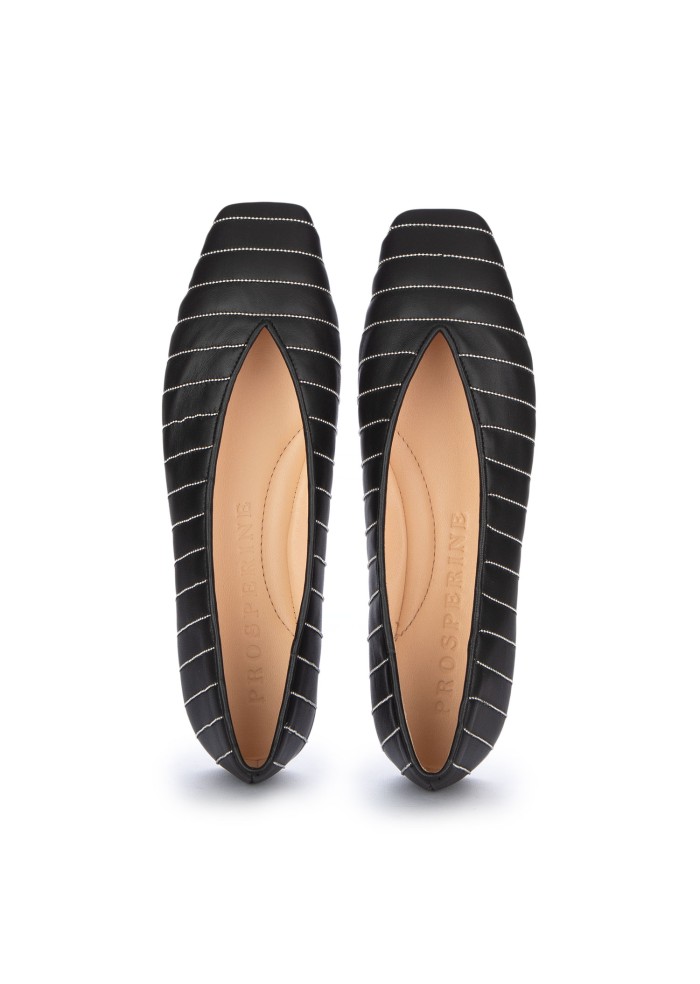 womens ballet flats prosperine striped stitching black