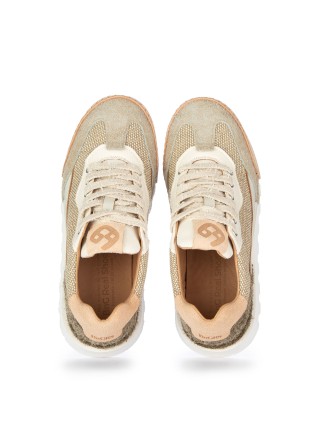 BNG REAL SHOES | SNEAKER CANVAS BEIGE CREMEWEIß