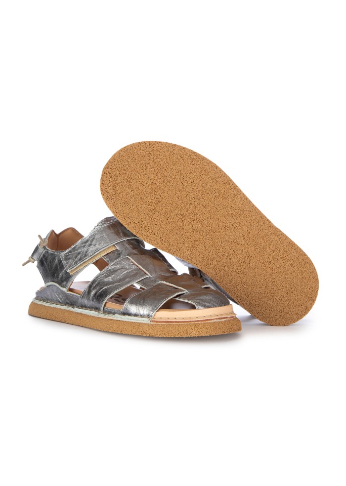 damen sandalen bng real shoes lo fisherman brillante silber