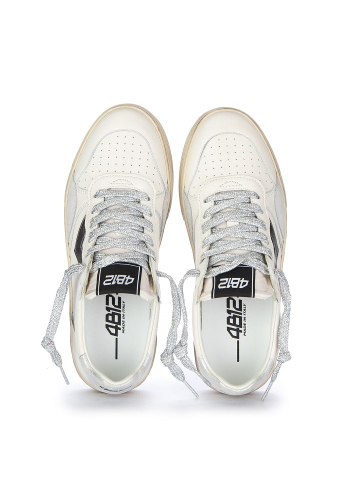 sneakers donna 4b12 hyper bianco argento